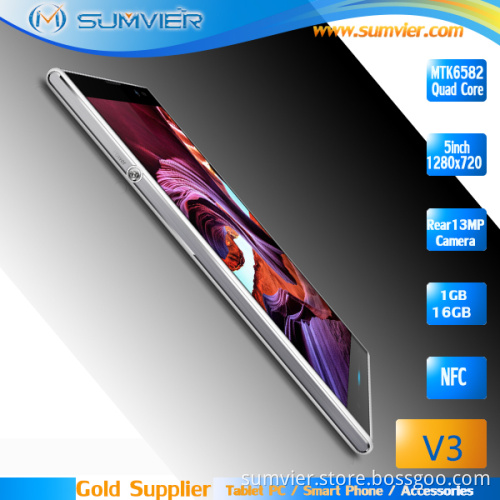 Mt6605n Nfc Support-5inch Mobile Phone Mtk6582 Quad Core 1+16g